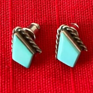 Turquoise and Sterling Post Earrings